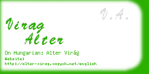 virag alter business card